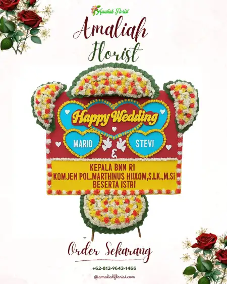 Papan Bunga Pernikahan Denbantas
